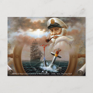 Carte Postale NEWS & Map Captain/anchor or Sea Captain