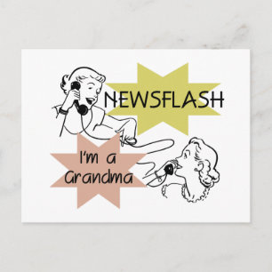 Carte Postale Newsflash Je suis un grand-mère T-shirts et cadeau
