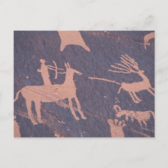 Carte Postale Newspaper Rock, S.P., UT près de Monticello. (Devant)