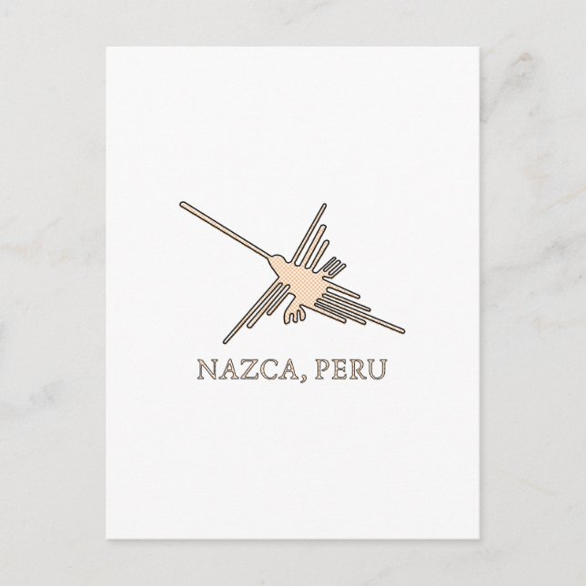 Carte Postale Newsprint de Nazca Hummingbird (Devant)