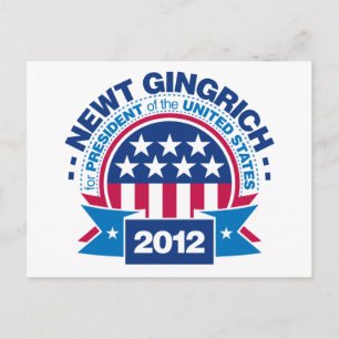 Carte Postale Newt Gingrich à la présidence 2012