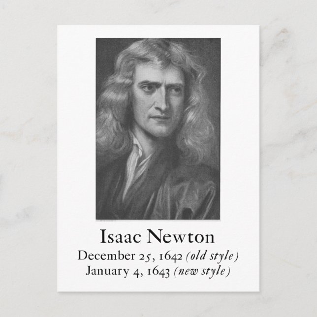 Carte postale Newton (Devant)