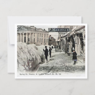 Carte Postale Newton NJ Spring Blizzard 1905