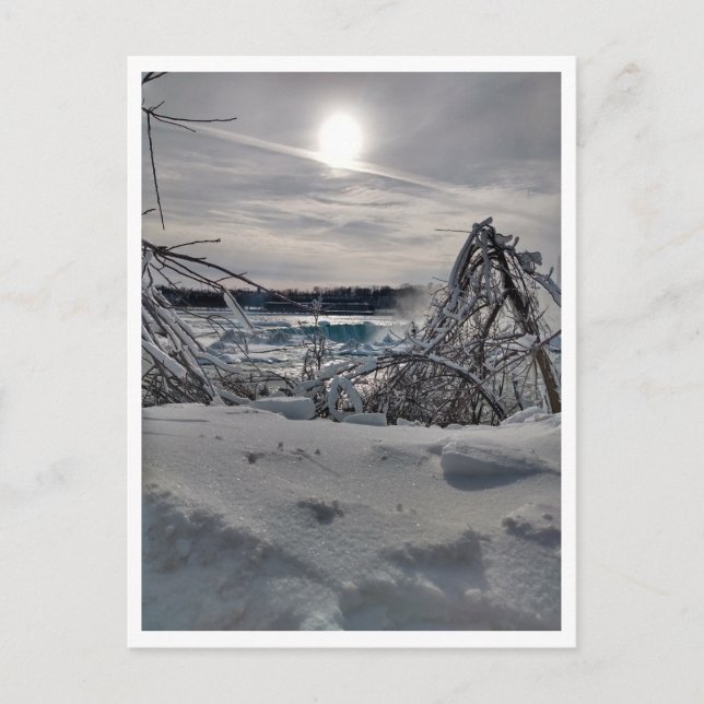 Carte Postale Niagara en hiver (Devant)