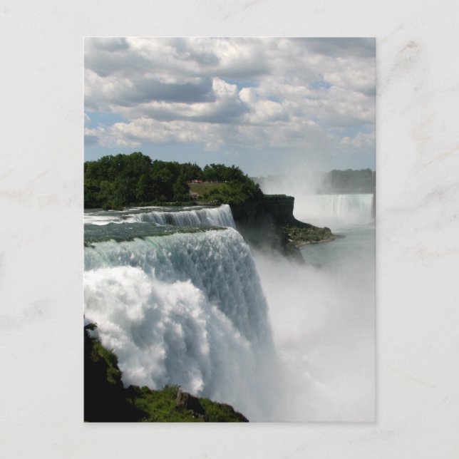 Carte Postale Niagara Falls : Chutes américaines et canadiennes  (Devant)