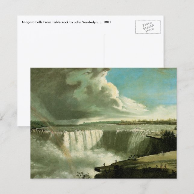 Carte Postale Niagara Falls depuis Table Rock par John Vanderlyn (Devant / Derrière)