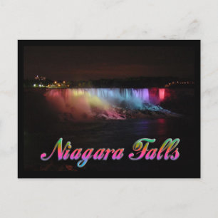 Carte Postale Niagara Falls illuminent la nuit