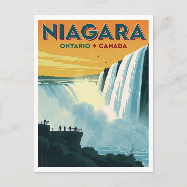 Carte Postale Niagara Falls Ontario Canada Travel Poster (Devant)