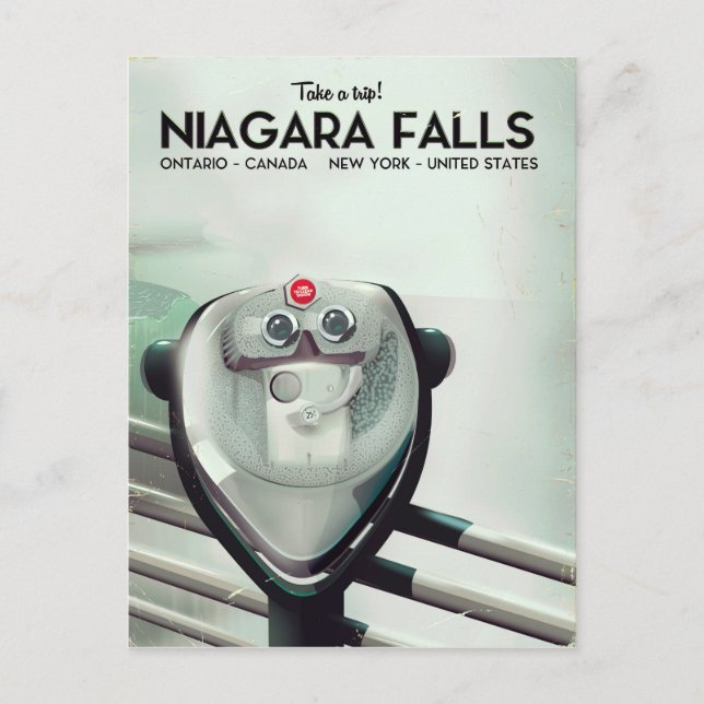 Carte Postale Niagara Falls - USA - affiche de voyage Canada Vin (Devant)