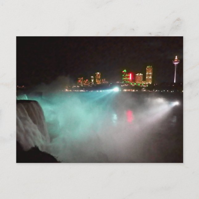 Carte Postale Niagara la nuit (Devant)