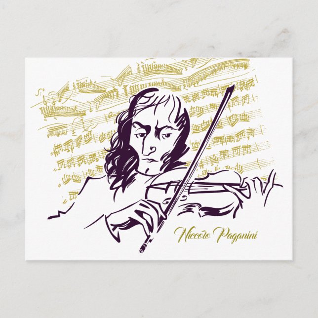 Carte Postale Niccolo Paganini (Devant)