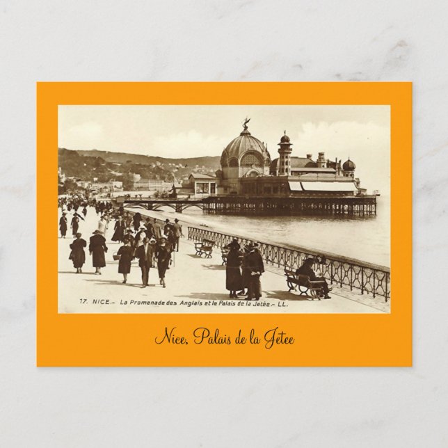 Carte postale, Nice, Palais de la Jetee (Devant)