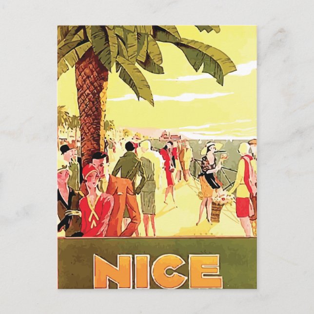 Carte Postale Nice par Lorenzi ~ Vintage voyage (Devant)