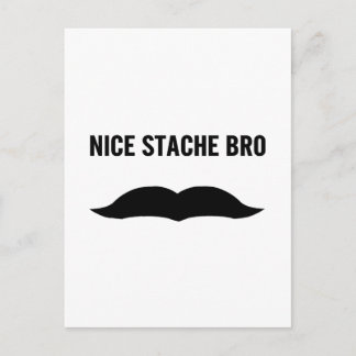 Carte Postale Nice Stache Bro