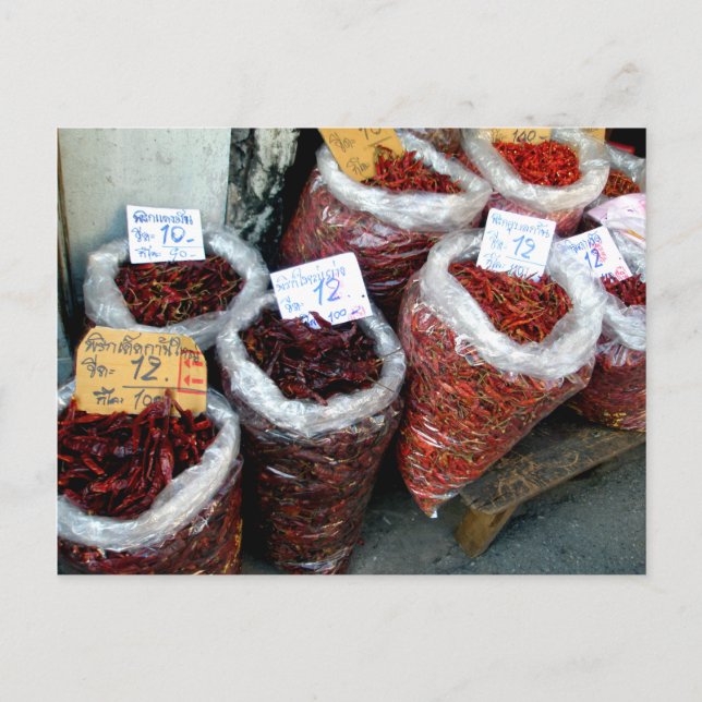Carte Postale Nicey Spicy, les piments thaïlandais (Devant)