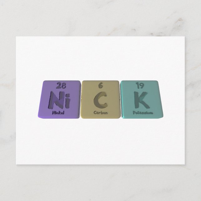 Carte Postale Nick comme Nickel Carbon Potassium (Devant)