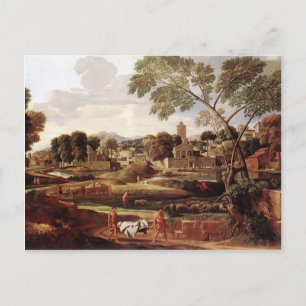 Carte Postale Nicolas Poussin- Paysage avec funérailles de la ph