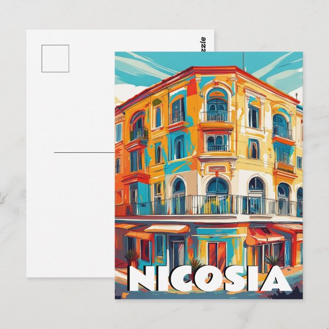 Carte Postale Nicosie, Capitale de Chypre (Devant / Derrière)