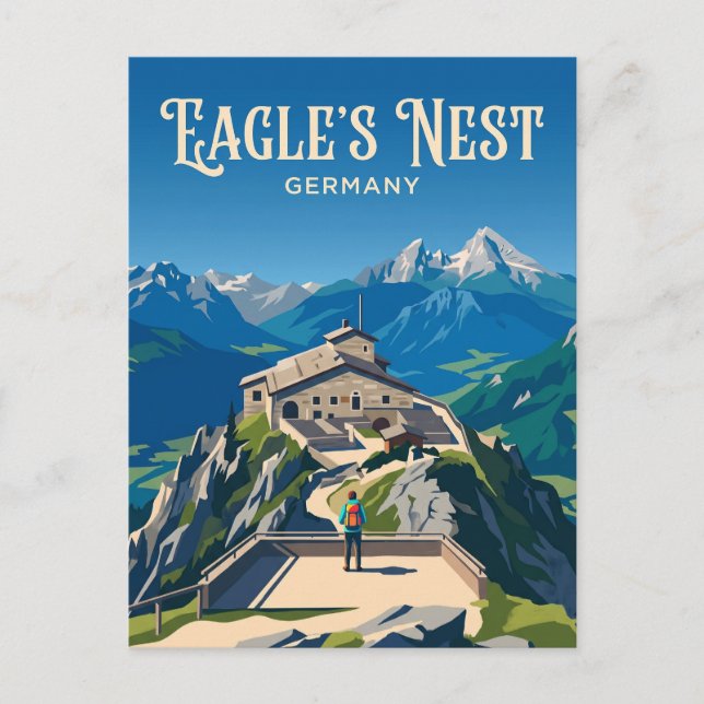 Carte Postale Nid d'aigle Allemagne (Devant)