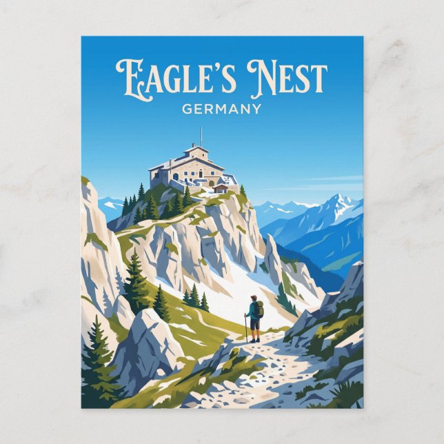 Carte Postale Nid d'aigle Allemagne (Devant)