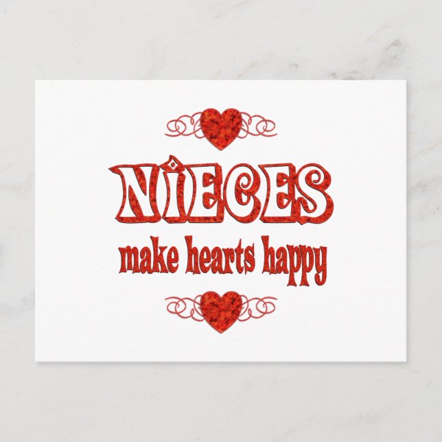 Carte Postale Niece Hearts (Devant)