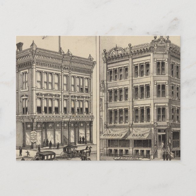 Carte Postale Niederlander and Citizens Bank, Wichita, Kansas (Devant)