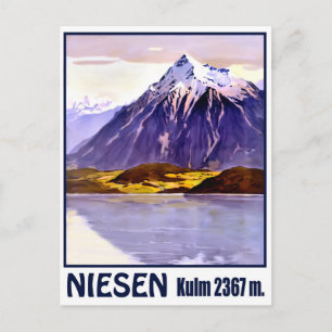 Carte Postale Niesen, sommet, Suisse, voyage vintage