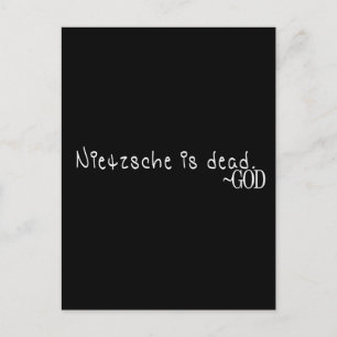 CARTE POSTALE NIETZSCHE EST MORT - DIEU