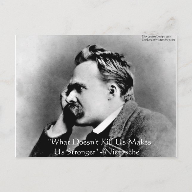 Carte Postale Nietzsche "Ne tue pas U" Citation Cadeaux & Tee -  (Devant)
