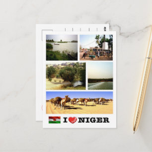 Carte Postale Niger - Drapeau qui flotte -