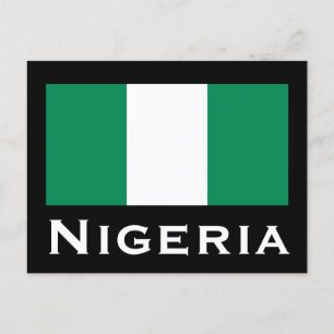 Carte Postale Nigeria avec le drapeau nigérian (Afrique de l'Oue