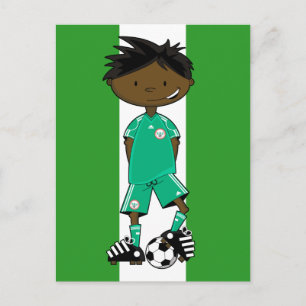 Carte Postale Nigeria Coupe du monde de football garçon