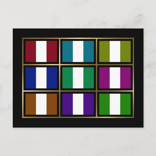 Carte postale Nigeria Multihue Flags (Devant)