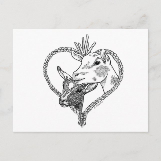 Carte Postale Nigerian Head in Heart (Devant)