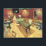 Carte Postale Night Cafe, Place Lamartine par Vincent van Gogh<br><div class="desc">Le Night Cafe de la Place Lamartine à Arles by Vincent van Gogh est une peinture architecturale de post impressionnisme d'art vintage offrant une vue intérieure sur un restaurant et un bar avec des gens et un billard. À propos de l'artiste : Vincent Willem van Gogh était un peintre post...</div>