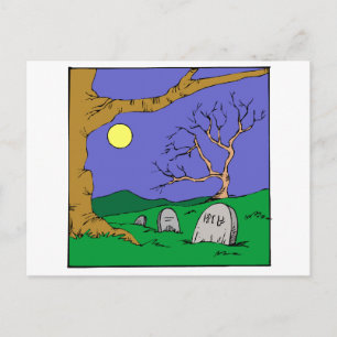 Carte Postale Night Graveyard