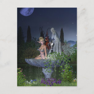 Carte Postale Nightime Garden Fairy