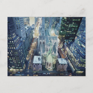 Carte Postale "Nightlights New York" Aquarelle Art