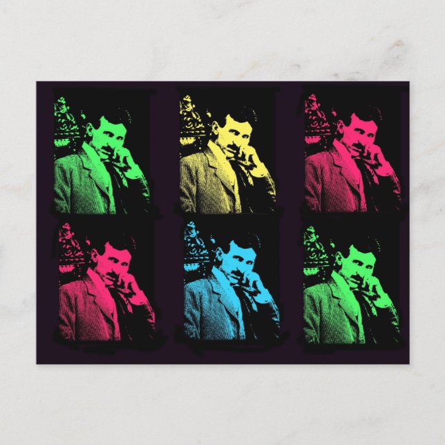 Carte Postale Nikola Tesla Collage (Devant)