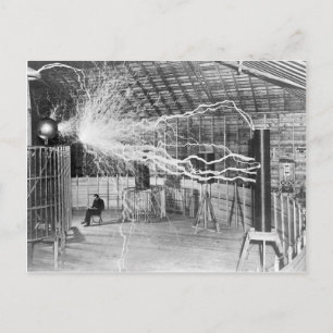 Carte Postale Nikola Tesla Electricity