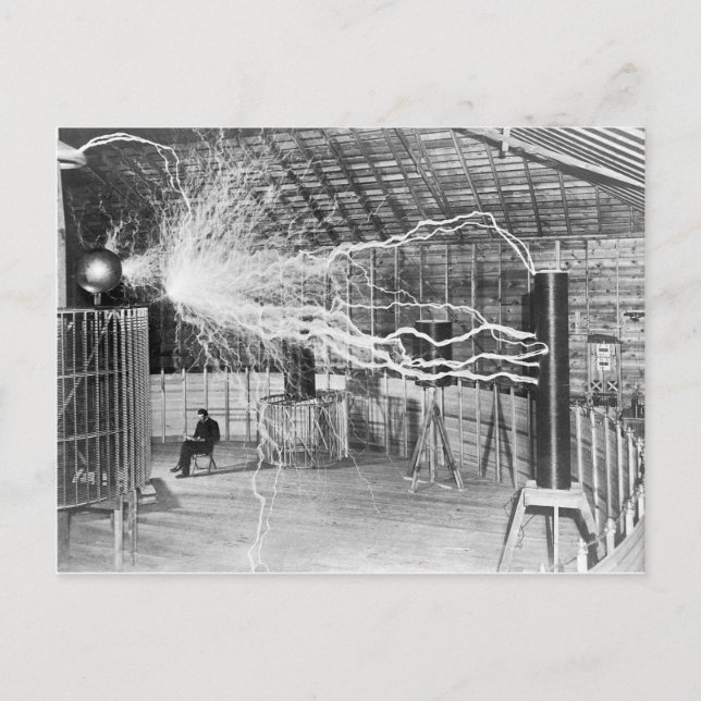 Carte Postale Nikola Tesla Electricity (Devant)