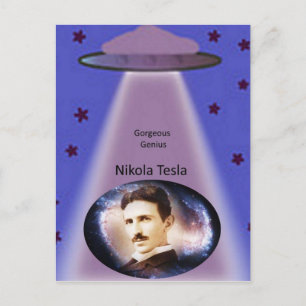 Carte Postale Nikola Tesla Genius