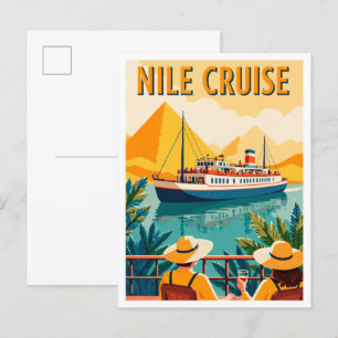 Carte Postale Nil Egypt Art Vintage Illustration Voyage