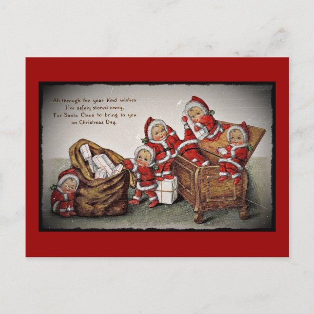 Carte Postale Nimbly niche dans une poitrine de jouets (Devant)