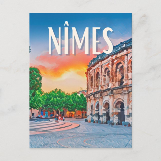 Carte Postale Nîmes Photo Vintage  (Devant)