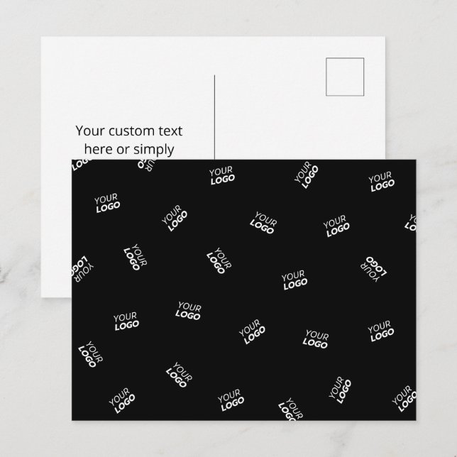 Carte Postale N'importe quel logo ou image téléchargée | Motif d (Devant / Derrière)