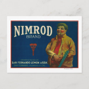 Carte Postale Nimrod Lemon LabelSan Fernando, CA