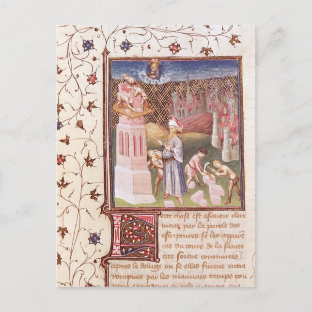 Carte Postale Nimrod Supervision de la construction de la tour d (Devant)