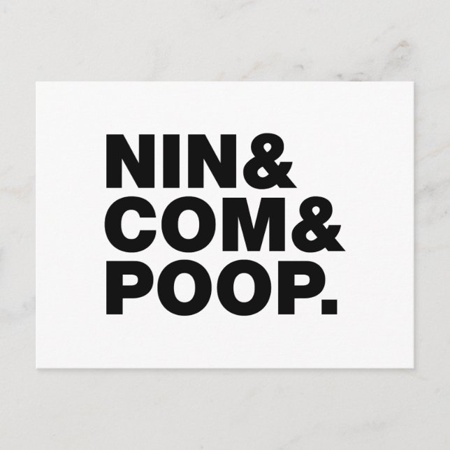 CARTE POSTALE NIN & COM & POOP. (Devant)