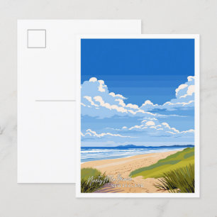 Carte Postale Ninety Mile Beach Nouvelle-Zélande Illustration de